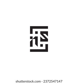 NS square concept retro logo in high quality professional design that will print well across any print media