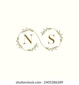 NS wedding infinity in elegant monogram with high quality professional design that will print well
