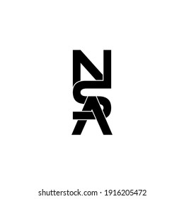 Nsa Letter Original Monogram Logo Design