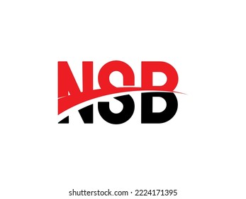 NSB Letter Initial Logo Design Vector Illustration