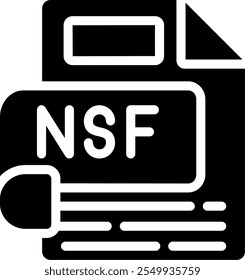 NSF Glyph Icon Vector Design