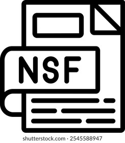 NSF Line Icon Vector Design