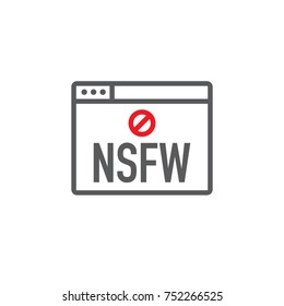 NSFW icon -- Not Safe For Work Anagram icon