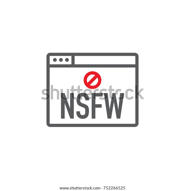 Nsfw Icon Not Safe Work Anagram Stock Vector Royalty Free 752266525 6949