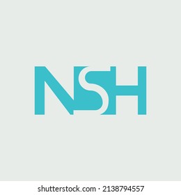 NSH monogram vector logo with negative space letter S. Logo for product, brand, company, and organization.