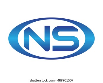 NS-letter abbreviations blue oval logo