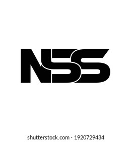 NSS letter monogram logo design vector