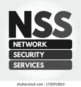 NSS - Network Security Services acronym, technology concept background