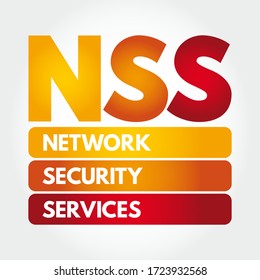 NSS - Network Security Services acronym, technology concept background