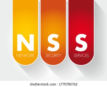 NSS - Network Security Services acronym, technology concept background