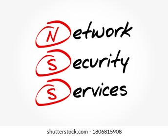 NSS - Network Security Services acronym, technology concept background
