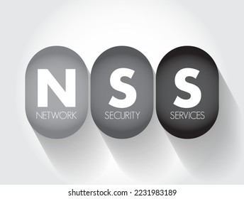 NSS - Network Security Services acronym, technology concept background