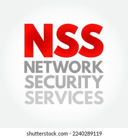 NSS - Network Security Services acronym, technology concept background
