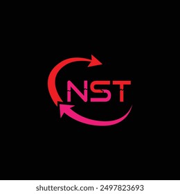 NST Letter Initial Logo Design Template Vector Illustration