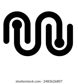 Logo abstracto del Vector de negocios NSU