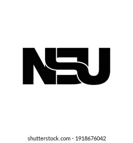 Nsu Letter Monogram Logo Design Vector Stock Vector (Royalty Free ...