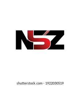 NSZ letter monogram logo design vector