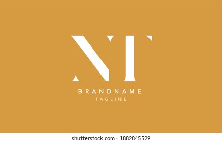 NT Alphabet initial Letter Monogram Icon Logo vector illustration