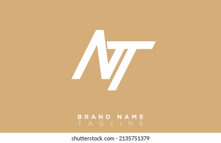 NT Alphabet letters Initials Monogram logo TN, N and T