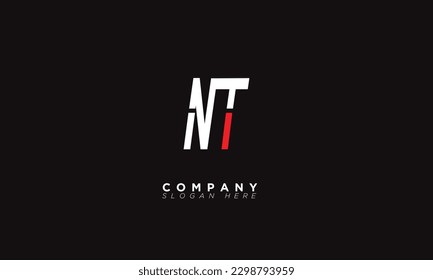 NT Alphabet letters Initials Monogram logo TN, N and T