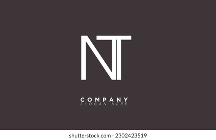 NT Alphabet letters Initials Monogram logo TN, N and T