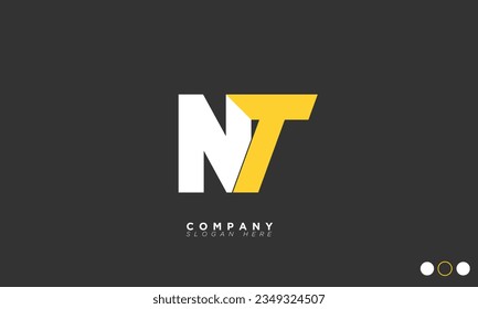 NT Alphabet Buchstaben Initial Monogram Logo TN, N und T