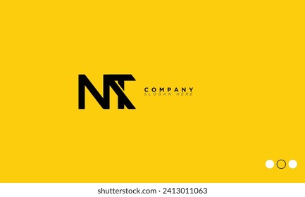 NT Alphabet letters Initials Monogram logo TN, N and T
