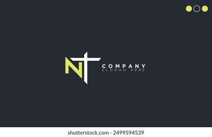  NT Alphabet letters Initials Monogram logo TN, N and T