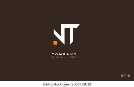 Letras del alfabeto NT Iniciales Logotipo del monograma TN, N y T