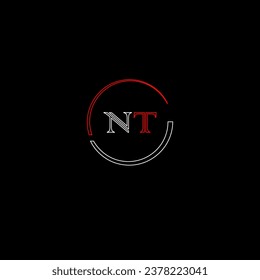 Plantilla de diseño de logotipo de letras modernas creativas de NT