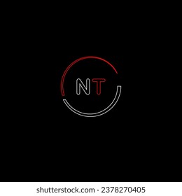 NT creative modern letters logo design template