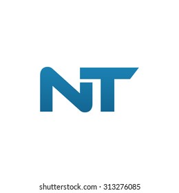 NT initial company blue swoosh logo