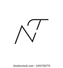 NT initial letter logo template vector icon design