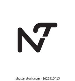 NT initial letter logo template vector icon design