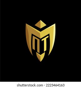 NT initial letters monogram logo for gaming