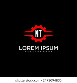 NT-Anfangsmonogramm für Automobil-Logo-Design-Vektorgrafik