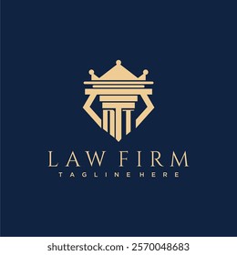 NT initial monogram logo for lawfirm vector design