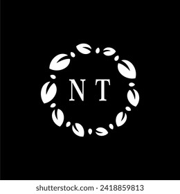 NT Initial Letter Nature Logo Vektorgrafiken und Grafiken