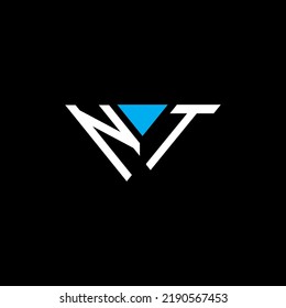 Logo de la letra NT diseño creativo con gráfico vectorial, logotipo NT simple y moderno.