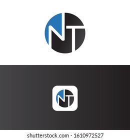 NT Letter Logo Design Template Vector