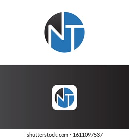 NT Letter Logo Design Template Vector