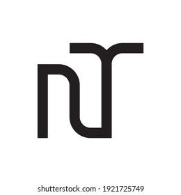 NT letter logo design vector 