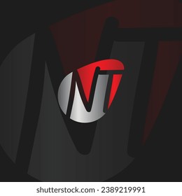 vector de logotipo de letra NT