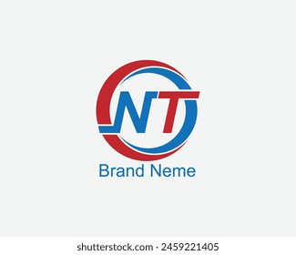 NT letter logo symbol shapes illustration Company business logo template Free vector