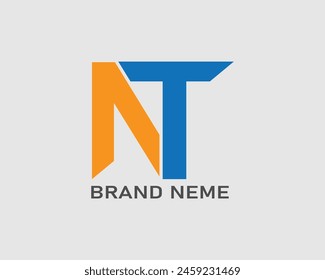 NT letter logo symbol shapes illustration Company business logo template