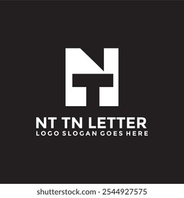NT Letter logo vector image