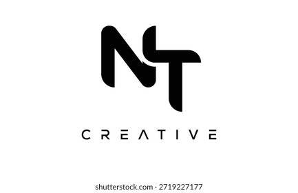NT Letter Monogram Logo for Modern Creative Brand Identity