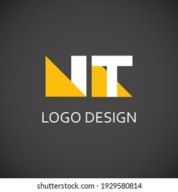 nt letter for simple logo design