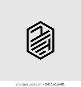 NT line geometric monogram with high quality professional design that will print well