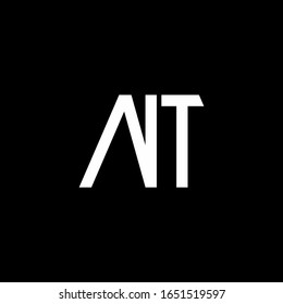 NT logo abstract monogram isolated on black background
